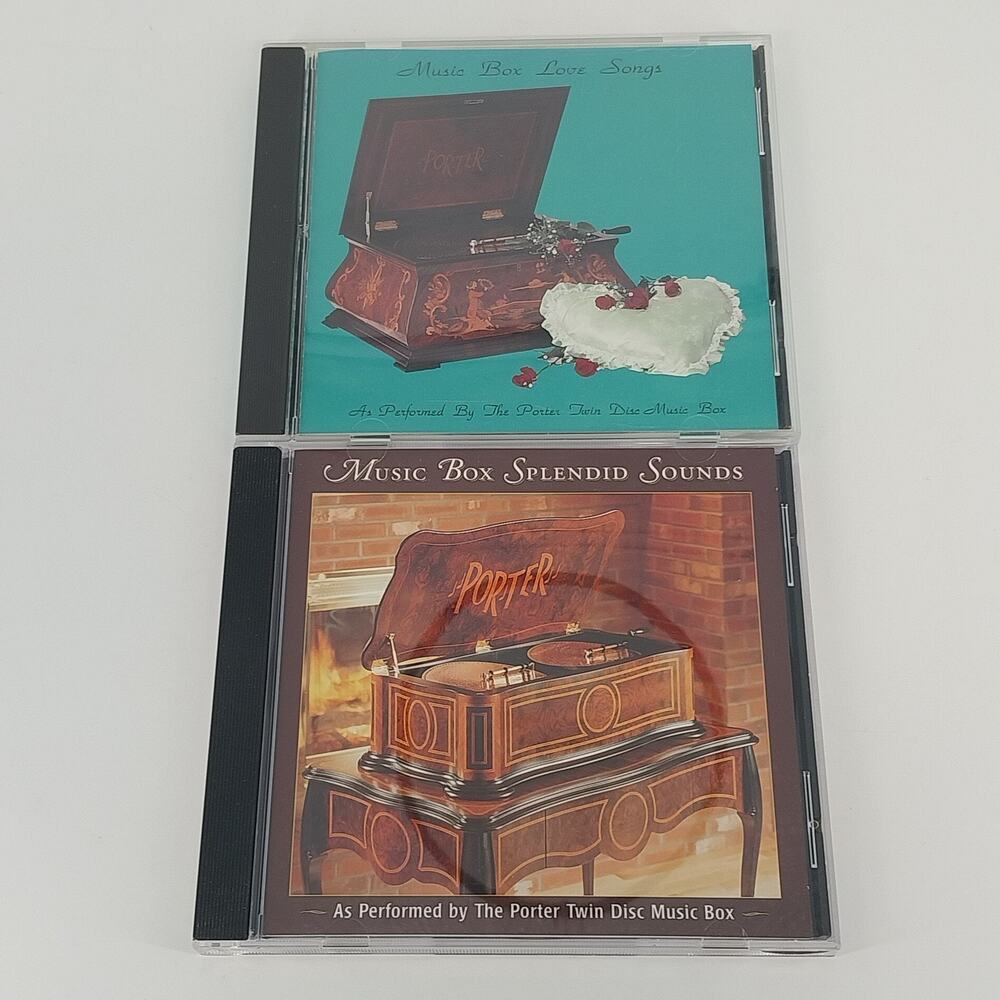 Porter Twin Disc Music Box Love Songs & Splendid Sounds 2 CD Set Easy Listening